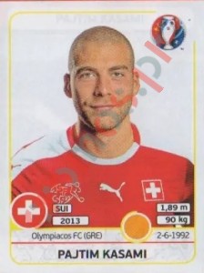 114 Pajtim Kasami – UEFA Euro France 2016 Panini