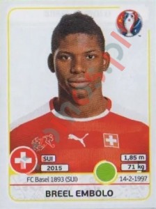 117 Breel Embolo – UEFA Euro France 2016 Panini