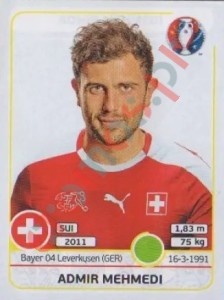 118 Admir Mehmedi – UEFA Euro France 2016 Panini