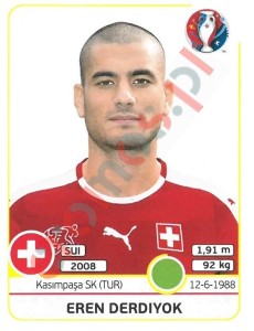 120x Eren Derdiyok – UEFA Euro France 2016 Panini
