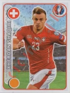 95 Xherdan Shaqiri – UEFA Euro France 2016 Panini