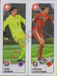 96 Yann Sommer / Stephan Lichtsteiner – UEFA Euro France 2016 Panini