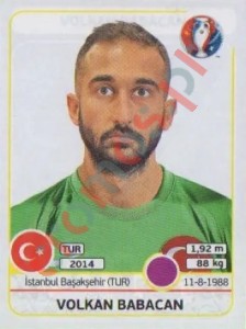 405 Volkan Babacan – UEFA Euro France 2016 Panini