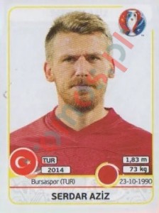 406 Serdar Aziz – UEFA Euro France 2016 Panini