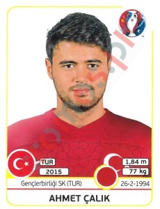 406x Ahmet Çalik – UEFA Euro France 2016 Panini