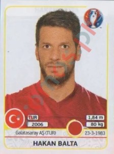 407 Hakan Balta – UEFA Euro France 2016 Panini