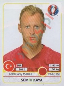 409 Semih Kaya – UEFA Euro France 2016 Panini