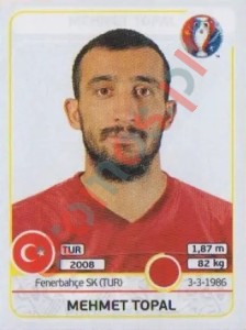 411 Mehmet Topal – UEFA Euro France 2016 Panini