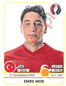 413x Emre Mor – UEFA Euro France 2016 Panini