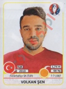 418 Volkan Sen – UEFA Euro France 2016 Panini