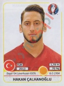420 Hakan Çalhanoğlu – UEFA Euro France 2016 Panini
