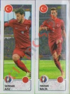 427 Serdar Aziz / Hakan Balta – UEFA Euro France 2016 Panini