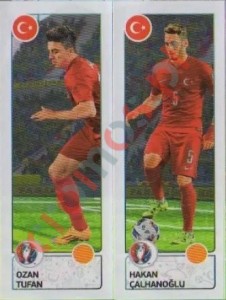 429 Ozan Tufan / Hakan Çalhanoğlu – UEFA Euro France 2016 Panini