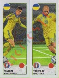 269 Yevhen Khacheridi / Yaroslav Rakitskiy – UEFA Euro France 2016 Panini