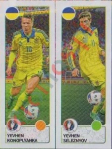 272 Yevhen Konoplyanka / Yevhen Seleznyov – UEFA Euro France 2016 Panini
