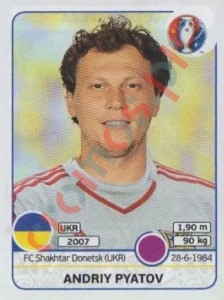 273 Andriy Pyatov – UEFA Euro France 2016 Panini