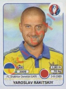 277 Yaroslav Rakitskiy – UEFA Euro France 2016 Panini
