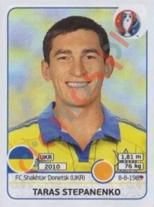 283 Taras Stepanenko – UEFA Euro France 2016 Panini