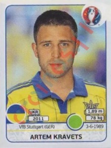 291 Artem Kravets – UEFA Euro France 2016 Panini
