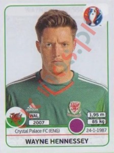 181 Wayne Hennessey – UEFA Euro France 2016 Panini
