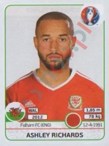 187 Ashley Richards – UEFA Euro France 2016 Panini