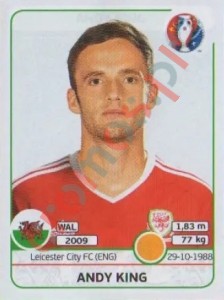 191 Andy King – UEFA Euro France 2016 Panini