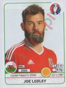 192 Joe Ledley – UEFA Euro France 2016 Panini