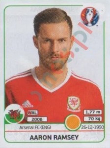 194 Aaron Ramsey – UEFA Euro France 2016 Panini