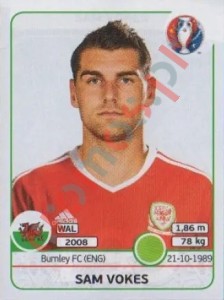 199 Sam Vokes – UEFA Euro France 2016 Panini