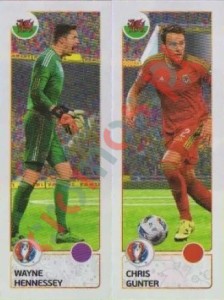 202 Wayne Hennessey / Chris Gunter – UEFA Euro France 2016 Panini