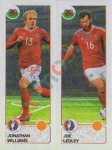 204 Jonathan Williams / Joe Ledley – UEFA Euro France 2016 Panini