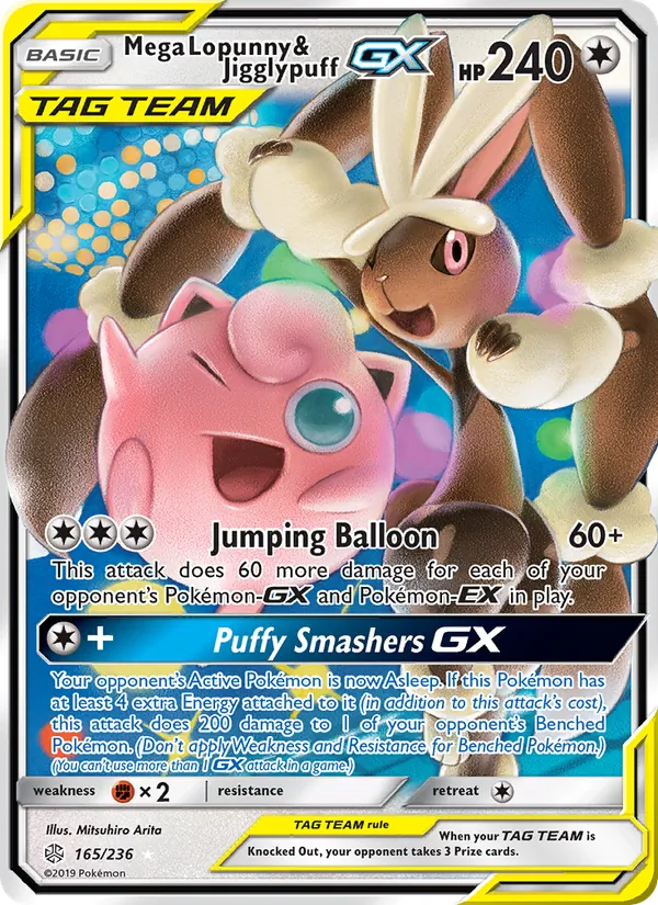 165 Mega Lopunny & Jigglypuff GX – Cosmic Eclipse