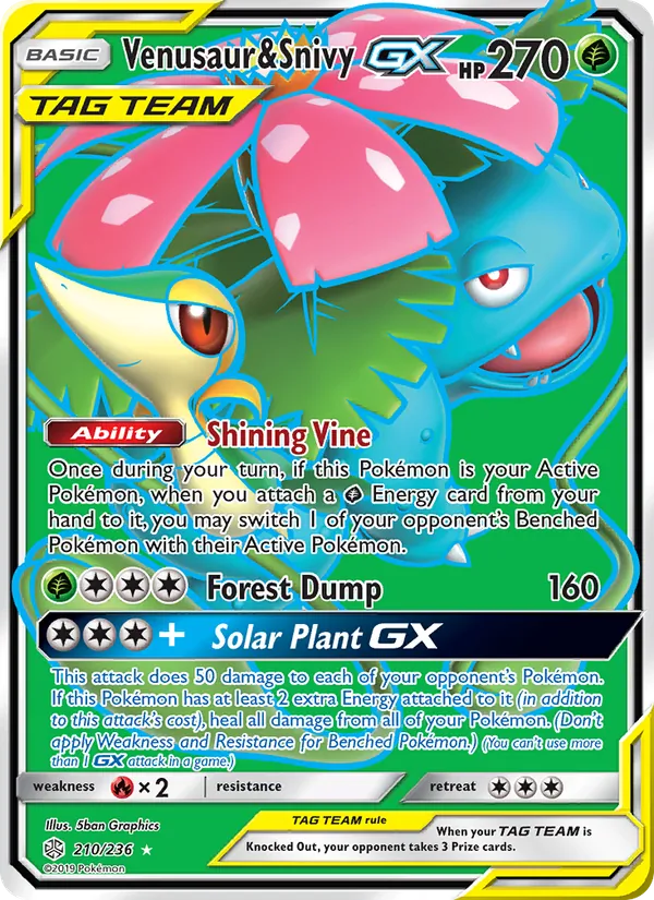 210 Venusaur & Snivy GX – Cosmic Eclipse