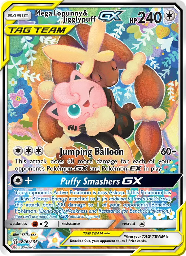 226 Mega Lopunny & Jigglypuff GX – Cosmic Eclipse