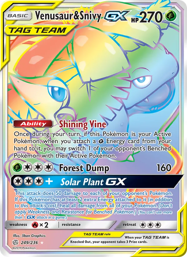 249 Venusaur & Snivy GX – Cosmic Eclipse