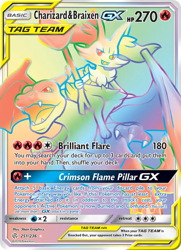 251 Charizard & Braixen GX – Cosmic Eclipse