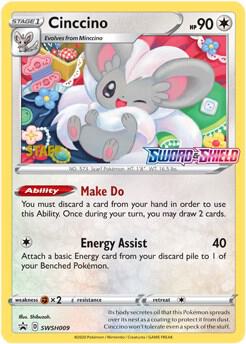 SWSH009-holo-setlogo-staff Cinccino (Set logo stamp, Staff stamp) – SWSH Black Star Promos