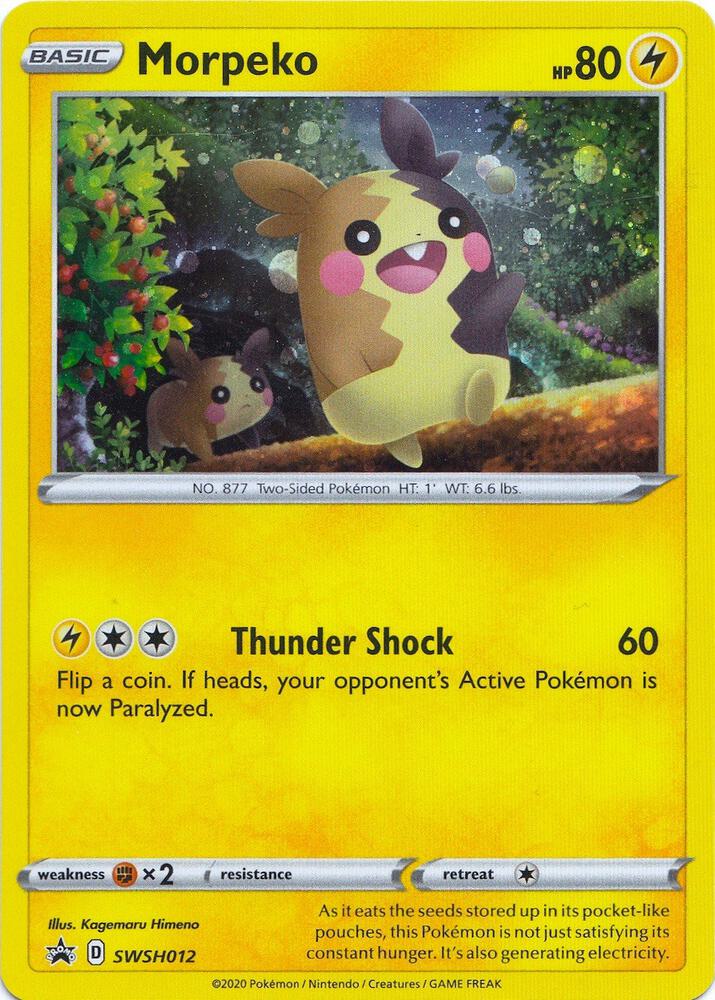 SWSH012-holo-cosmos Morpeko (Cosmos Holo) – SWSH Black Star Promos