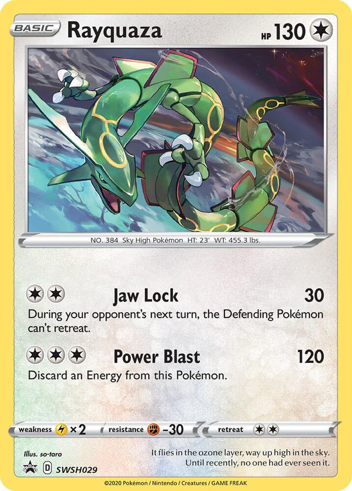 SWSH029-holo-cosmos Rayquaza (Cosmos Holo) – SWSH Black Star Promos