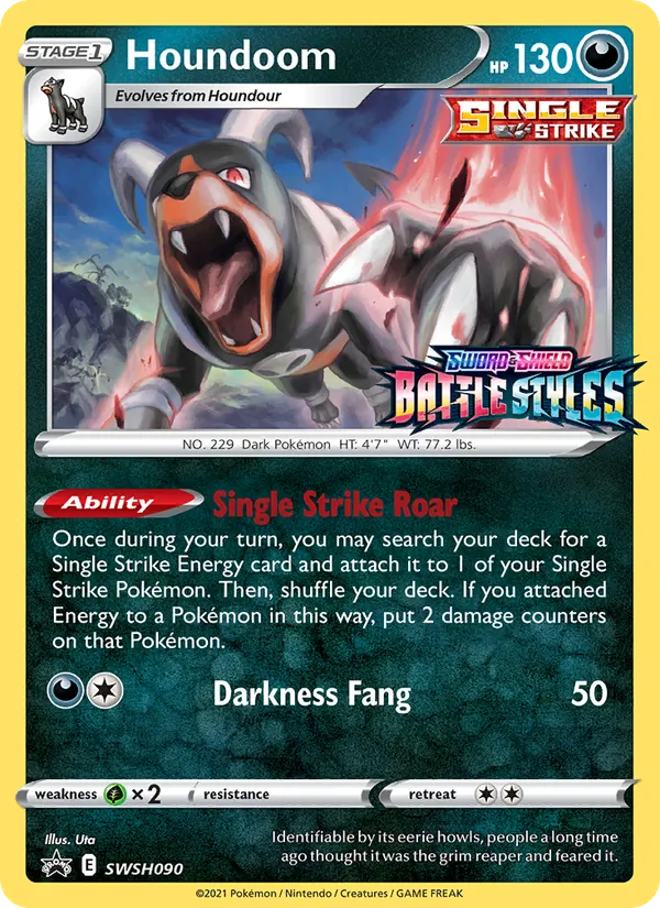 SWSH090-holo-setlogo-staff Houndoom (Set logo stamp, Staff stamp) – SWSH Black Star Promos