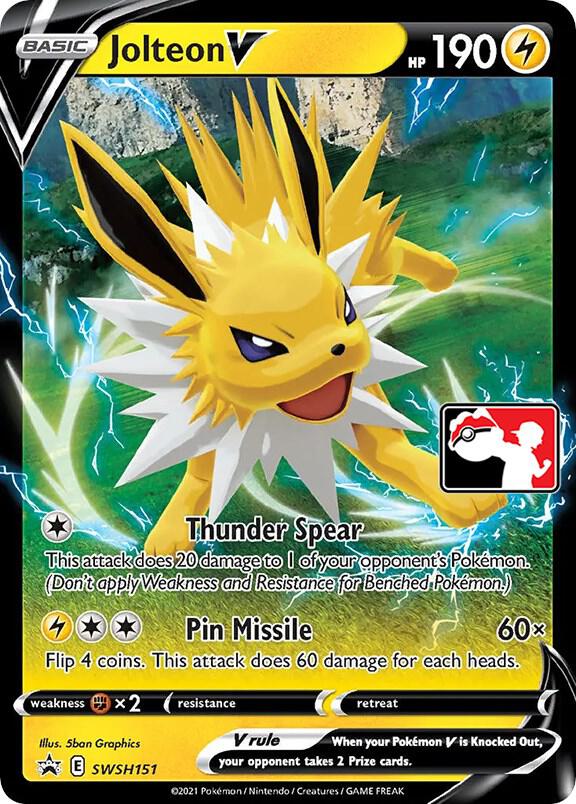 SWSH151-holo-playerreward-5f20bc Jolteon V (Player Rewards stamp) – SWSH Black Star Promos