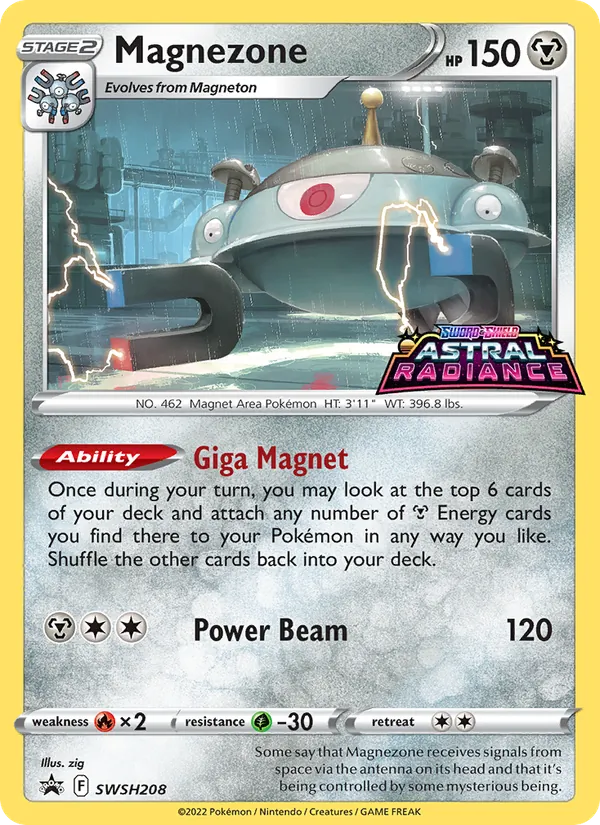 SWSH208-holo-setlogo-staff Magnezone (Set logo stamp, Staff stamp) – SWSH Black Star Promos