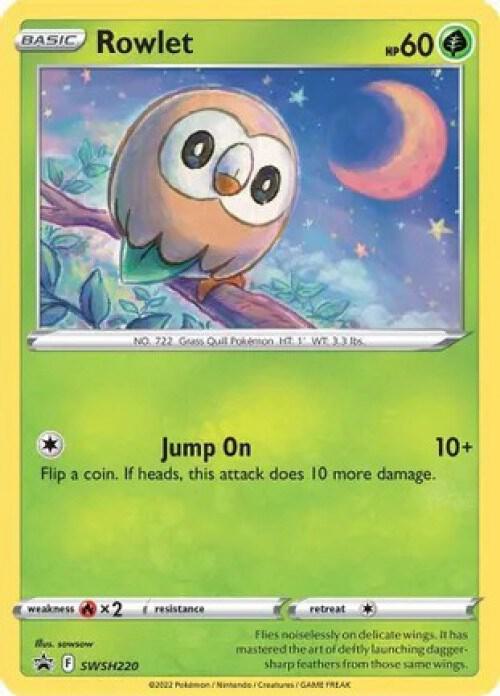 SWSH220-holo-cosmos Rowlet (Cosmos Holo) – SWSH Black Star Promos