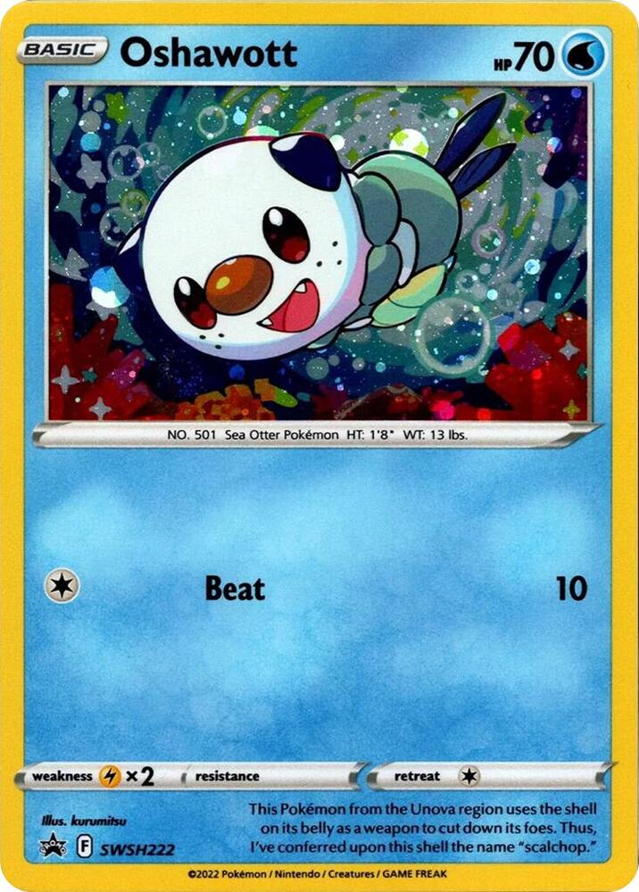 SWSH222-holo-cosmos Oshawott (Cosmos Holo) – SWSH Black Star Promos