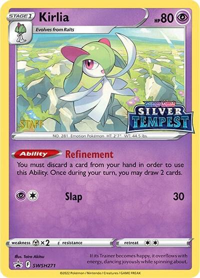 SWSH271-holo-setlogo-staff Kirlia (Set logo stamp, Staff stamp) – SWSH Black Star Promos
