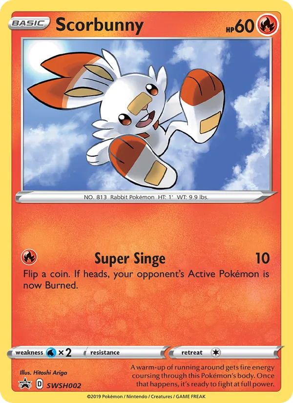 SWSH002 Scorbunny – SWSH Black Star Promos