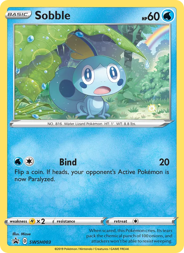 SWSH003 Sobble – SWSH Black Star Promos
