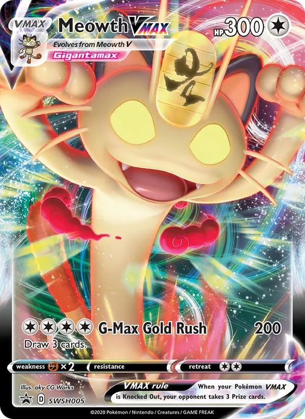 SWSH005 Meowth VMAX – SWSH Black Star Promos