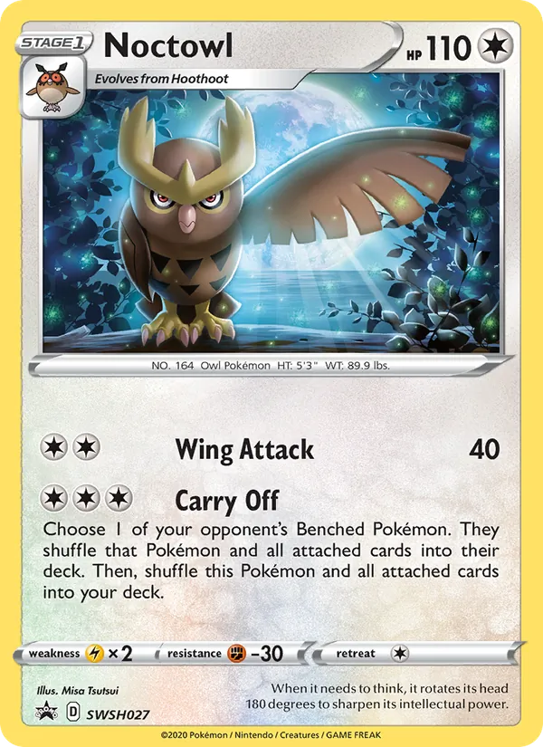 SWSH027 Noctowl – SWSH Black Star Promos