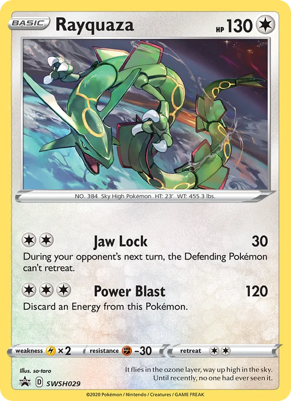 SWSH029 Rayquaza – SWSH Black Star Promos